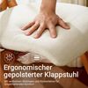 SoBuy Klappstuhl DE-FST92, Esszimmerstuhl Ergonomisch, faltbar, Küche Balkon Büro, Klappstuhl Küchenstuhl mit Rückenlehne, Campingstuhl, Holzstuhl Bild 3