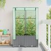 vidaXL Hochbeet mit Gewächshaus-Aufsatz Rattan-Optik 80x40x138 cm 4015856 Bild 3