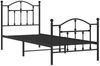 vidaXL Bettgestell mit Kopf- und Fußteil Metall Schwarz 90x190 cm 353449 Bild 3