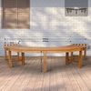 CLP Baumbank Male halbrund ohne Rückenlehne 250 cm Teakholz wetterfest 180 Grad,teak Bild 2
