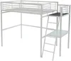 Vente-unique - CASUAL Bett Metall Weiß - B 146 cm x H 197 cm x L 254 cm Bild 4