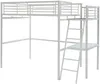 Vente-unique - CASUAL Bett Metall Weiß - B 146 cm x H 197 cm x L 254 cm Bild 3