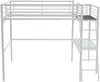 Vente-unique - CASUAL Bett Metall Weiß - B 146 cm x H 197 cm x L 254 cm Bild 2
