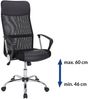Casaria Bürostuhl Chefsessel »Deluxe« Wippfunktion höhenverstellbar ergonomisch 360° drehbar mit Netzbezug Stoff Drehstuhl Schreibtischstuhl 2er Set schwarz Bild 5