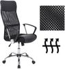 Casaria Bürostuhl Chefsessel »Deluxe« Wippfunktion höhenverstellbar ergonomisch 360° drehbar mit Netzbezug Stoff Drehstuhl Schreibtischstuhl 2er Set schwarz Bild 3