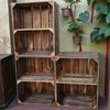 Holzkisten mit Regalfach Kurz 50 x 40 x 30cm Vintage Geflammt Bild 3