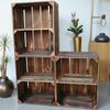 Holzkisten mit Regalfach Kurz 50 x 40 x 30cm Vintage Geflammt Bild 2