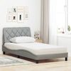 vidaXL Bett mit Matratze Hellgrau 100x200 cm Stoff 3310720 Bild 3