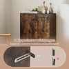 Holz Sideboard mit Türen & Verstellbaren Regalen Buffetschrank Bodenablageschrank Rustikales Braun Bild 5