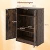 Holz Sideboard mit Türen & Verstellbaren Regalen Buffetschrank Bodenablageschrank Rustikales Braun Bild 2