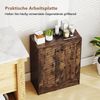 Holz Sideboard mit Türen & Verstellbaren Regalen Buffetschrank Bodenablageschrank Rustikales Braun Bild 4