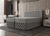 B&B Home 'Figo III' Boxspringbett mit Bettkasten, Samt, Grau, 200x200 cm Bild 5