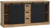 FORTE Kaszimiro Sideboard, Holzwerkstoff, Braun/Schwarz, 173,3 x 88,2 x 52 cm Bild 5