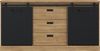 FORTE Kaszimiro Sideboard, Holzwerkstoff, Braun/Schwarz, 173,3 x 88,2 x 52 cm Bild 2