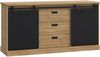 FORTE Kaszimiro Sideboard, Holzwerkstoff, Braun/Schwarz, 173,3 x 88,2 x 52 cm Bild 3