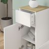Badmöbel-Set Livia Weiß/Eiche 3 Teile, mit Midischrank Vicco Bild 4