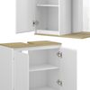 Badmöbel-Set Livia Weiß/Eiche 3 Teile, mit Midischrank Vicco Bild 5