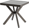 Flieks Beistelltisch Outdoor, Aluminium Gartentisch klein, wetterfest rostfrei, modernes geometrisches Design, Grau Bild 2