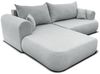 Ecksofa Schlafsofa ANIKE Stoff Now or Never Grüngrau Ottomane Links Bild 4