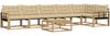 vidaXL Outdoor-Sofagarnitur 7 pcs Weiß und Beige 79 x 79 x 37 cm 3388763 Bild 2