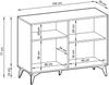 Selsey 'Boulia' Sideboard 2-türig mit Fischgrätmuster, 77 x 104 x 39 cm Bild 3