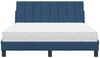 vidaXL Bett mit Matratze "Hanko" Blau 140x190 cm Stoff 3310530 Bild 5
