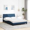 vidaXL Bett mit Matratze "Hanko" Blau 140x190 cm Stoff 3310530 Bild 3