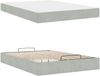 vidaXL Bettgestell mit Matratze 2 pcs Hellgrau Samt 3399564 Bild 5