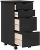 vidaXL Desk und Rolling Cabinet Set MOSS 2 pcs Schwarz 3438793 Bild 4