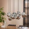 famlights Pendelleuchte famlights, Pendelleuchte Jakub in Transparent und Chrom E27 7-flammig Bild 2