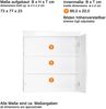 Trendteam 'Amanda' Hängeschrank, Holz, 73 x 77 x 23 cm, Weiß Hochglanz Bild 3