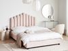 Wasserbett Samtstoff VINCENNES 140 x 200 cm Pastellrosa Bild 3