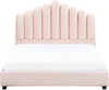 Wasserbett Samtstoff VINCENNES 140 x 200 cm Pastellrosa Bild 4