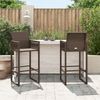 vidaXL Garten-Barhocker 2 Stk. Braun Poly Rattan 368703 Bild 3