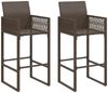 vidaXL Garten-Barhocker 2 Stk. Braun Poly Rattan 368703 Bild 2