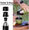 Thermoskanne Edelstahl 1l & 500ml Auslaufsicher Isolierflasche Trinkbecher Bild 2
