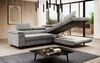 Designer Sofa Costa mit Schlaf - und Klappfunktion Hellgrau Rechts Bild 5