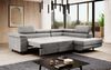 Designer Sofa Costa mit Schlaf - und Klappfunktion Hellgrau Rechts Bild 4