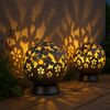 Gartenleuchte Solarlampe, LED Kugel schwarz, Schmetterling Bild 3