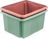 keeeper Aufbewahrungsbox Emil, 3er Set, 24 L, 41 x 34,5 x 22 cm (Set, 3 St), ineinander und aufeinander stapelbar Bild 4