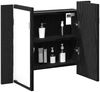 vidaXL Badezimmerspiegelschrank Schwarz Eichen-Optik 60 x 12 x 45 cm 862550 Bild 3