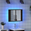 vidaXL Badezimmerspiegelschrank Schwarz Eichen-Optik 60 x 12 x 45 cm 862550 Bild 5