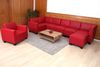 Modular Sofa-System Couch-Garnitur Lyon 6-1-1, Kunstleder ~ rot Bild 4