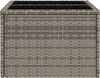 Gartentisch, Balkontisch mit Glasplatte Grau 55 x 55 x 37 cm Poly Rattan Bild 5