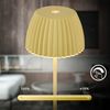 BRILONER - Riffle Mini LED Tischlampe kabellos IP44 mit Lichtkante, 8,5x20 cm, Touchdimmer, Akku tauschbar, Nachttischlampe, Leselampe, Akku Lampe, German Design Award Winner 2025, Pastellgrün Bild 4