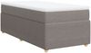 vidaXL Boxspringbett mit Matratze Taupe 80x200 cm Stoff 3285529 Bild 2