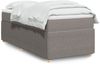 vidaXL Boxspringbett mit Matratze Taupe 80x200 cm Stoff 3285529 Bild 1