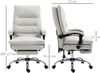 Bürostuhl 65x72x109–117 cm, Massagefunktion, 135° neigbar, höhenverstellbar, cremeweiß Bild 3