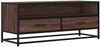 vidaXL TV-Schrank Eichen-Optik 100x34,5x40 cm Holzwerkstoff und Metall 848818 Bild 2