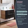 FACKELMANN B.BRILLANT Waschbecken mit Unterschrank 80 cm breit, Anthrazit Glas/Braun hell, Waschbecken Glas Weiß Bild 2